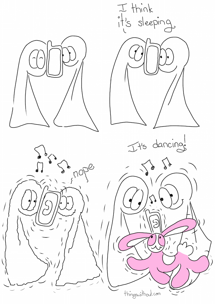 Sleeping? or Dancing ^_^ webcomic, see below for full transcript