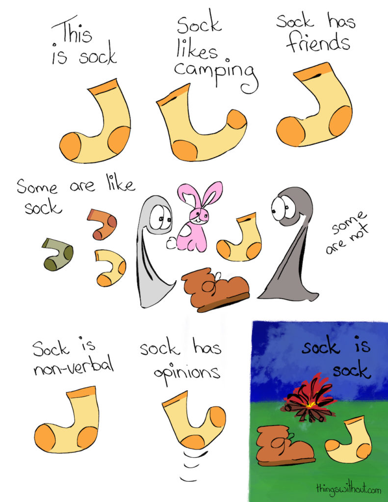 Sock Webcomic, see text below for full transcript