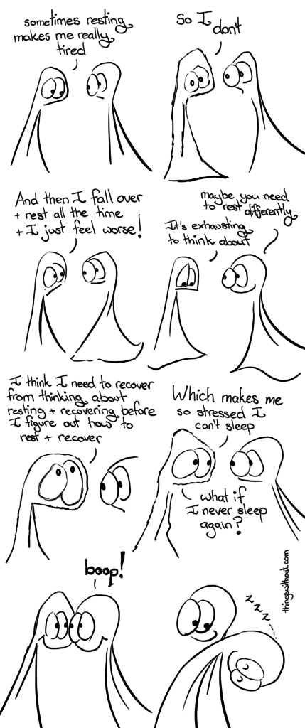 Resting webcomic, see text below for full transcript