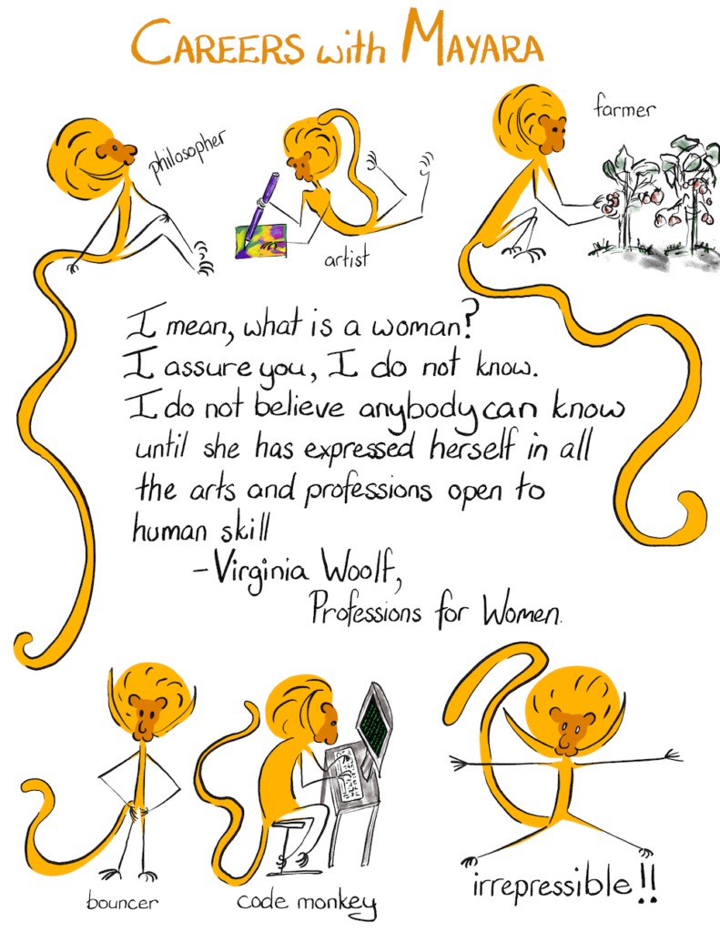 With much love to Virginia Woolf

"I mean, what is a woman? I assure you, I do not know. I do not believe that you know. I do not believe that anybody can know until she has expressed herself in all the arts and professions open to human skill."

Virginia Woolf, Professions for Women