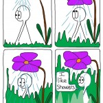 Flower Shower webcomic, see below for full transcript