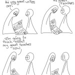 Thing 1: Have you noticed that great critics aren't remembered the way great writers are? Thing 2: Maybe those ones are remembered as great teachers Thing 1: I'm going to think about my teachers now Both Things close their eyes and smile