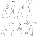 3am Genius Comic Transcript Thing 1 and 2 are in conversation. Thing 2: I wish more of my ideas. Thing 2 looks up and smiles. Thing 2: Were as brilliant as they seem. Thing 2 looks sideways and down. Thing 2: at 3am. Thing 1 is asleep with their head back and mouth open.  Thing 1: Zzz zzz zzz. Thing 2: The turnip is actually the BUTLER!  Thing 2: I'm a genius.