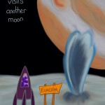 Chuffles visits another moon. Chuffles is in a rocket ship that has landed on the icy surface of Europa. Nearby, a geyser erupts.