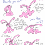 Lifestyle advice from a small pink bunny webcomic, see below for full transcript