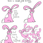 lifestyle advice from a small pink bunny