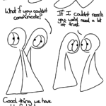 Thing 1: What would you do if you couldn't talk? Thing 2: Plenty of other ways to communicate! Thing 1: What if you couldn't communicate? If I couldn't reach you, we'd need a lot of trust. Thing 2: Good thing we have a lot of trust. The Things smile at each other.