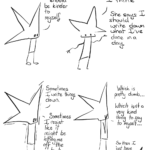 Be Kinder Comic Transcript Little Liz: My doctor says I should be kinder to myself That I do more than I think. She says I should write down what I’ve done in a day. Little Liz shakes a little. Sometimes I write things down. Sometimes I resist, like it might be letting me off the hook. Liz facepalm. Which is pretty dumb… Which isn’t a very kind thing to say to myself. Little Liz laughs So then I just have to smile a laugh.